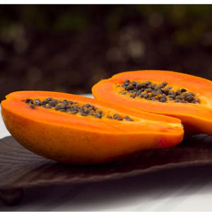 Freshly Cut Papayas Sourced from Kauai for Papaya Vanilla Jam - HawaiiProducts.com